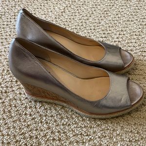 Cole Han open toe wedges